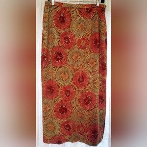 Judith Hart Collection Maxi Skirt Women's Size 12 Multi-color Floral Design